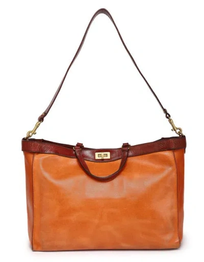 Old Trend Ixia Genuine Leather Jet Set Travel Tote In Brown