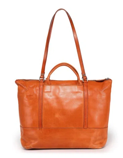 Old Trend Crocus Genuine Leather Spacious Carryall Tote In Brown