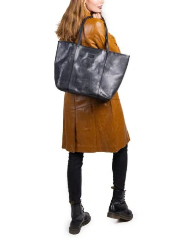 Old Trend Alder Genuine Leather Everyday Shoulder Tote In Black