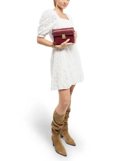 Old Trend Azalea Genuine Leather Vintage Case Crossbody In Burgundy