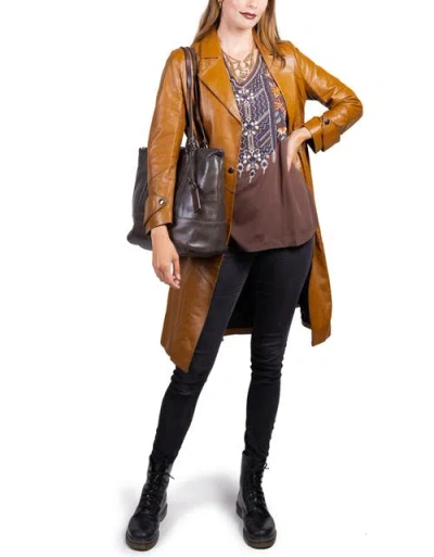 Old Trend Crocus Genuine Leather Spacious Carryall Tote In Gray