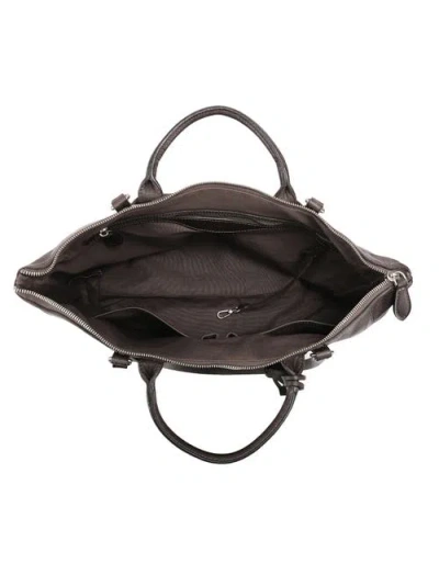 Old Trend Crocus Genuine Leather Spacious Carryall Tote In Gray