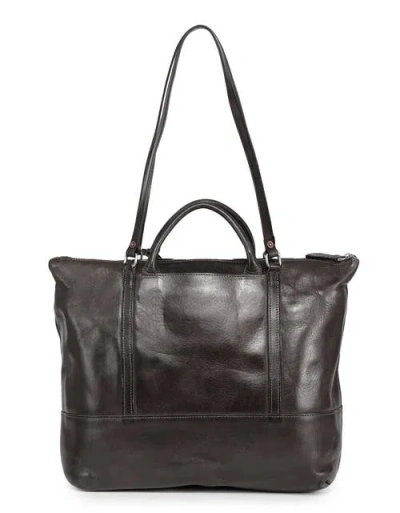 Old Trend Crocus Genuine Leather Spacious Carryall Tote In Gray