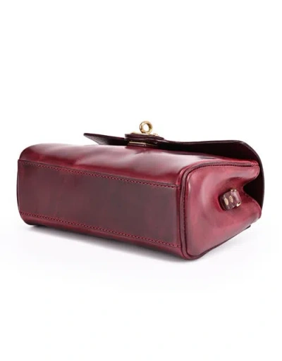 Old Trend Laurel Genuine Leather Vintage Slim Crossbody In Burgundy