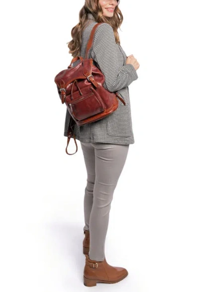 Old Trend Ficus Genuine Leather Durable Travel Backpack In Brown