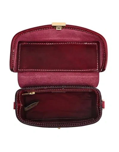 Old Trend Azalea Genuine Leather Vintage Box Crossbody In Burgundy