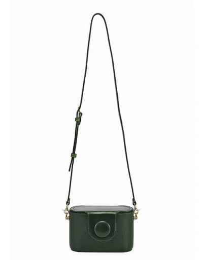 Old Trend Begonia Genuine Leather Vintage Case Crossbody In Green