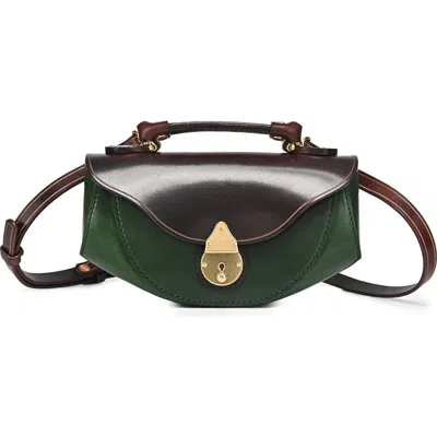 Old Trend Azalea Genuine Leather Vintage Everyday Crossbody In Green