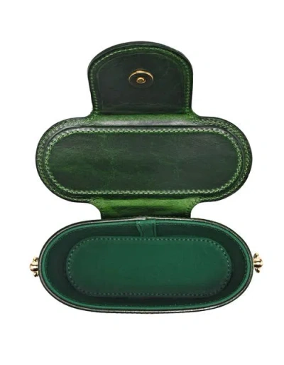 Old Trend Begonia Genuine Leather Vintage Case Crossbody In Green