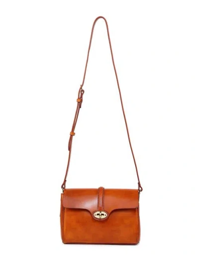 Old Trend Laurel Genuine Leather Vintage Slim Crossbody In Brown