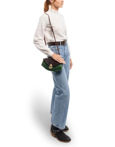 Old Trend Azalea Genuine Leather Vintage Everyday Crossbody In Green