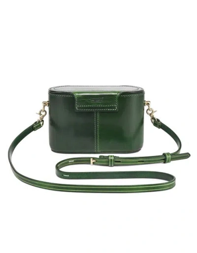 Old Trend Begonia Genuine Leather Vintage Case Crossbody In Green