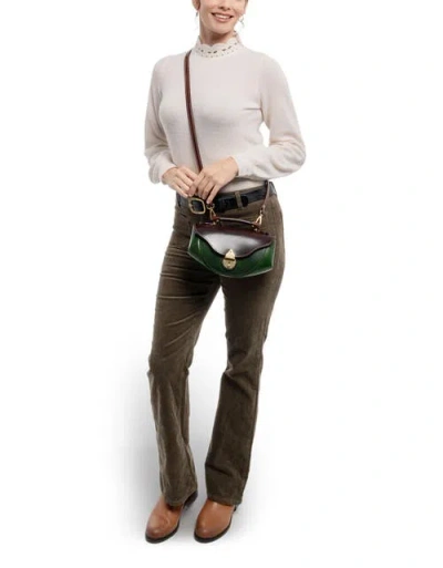 Old Trend Azalea Genuine Leather Vintage Everyday Crossbody In Green