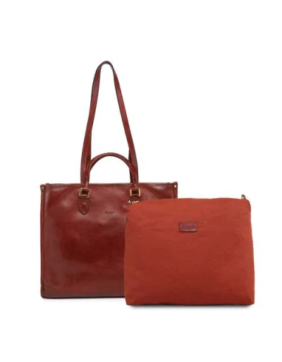 Old Trend Clivia Genuine Leather Structured Carryall Tote In Brown