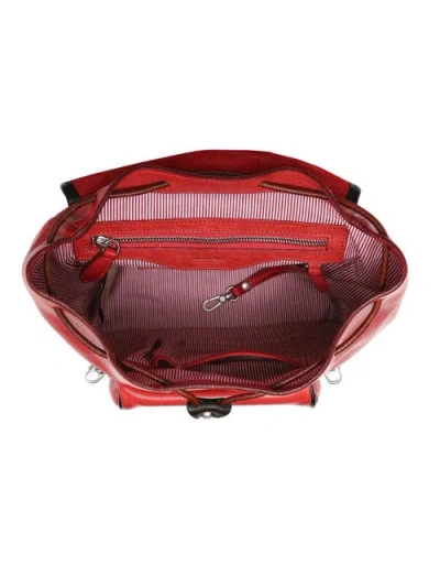 Old Trend Ficus Genuine Leather Durable Travel Backpack In Red