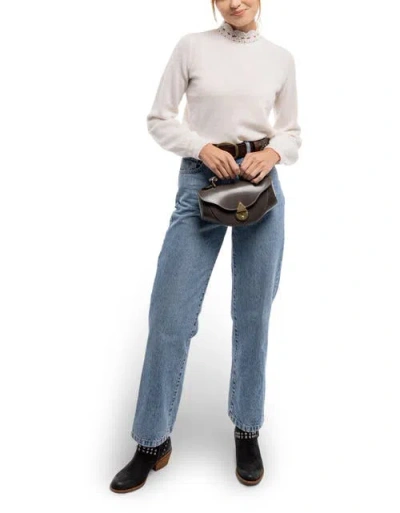 Old Trend Azalea Genuine Leather Vintage Everyday Crossbody In Gray