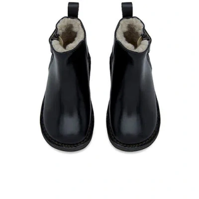 Young Soles Winston Wool Kids Ankle  Bootking Boot In Black