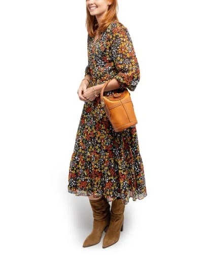 Old Trend Begonia Genuine Leather Vintage Bucket Crossbody In Brown