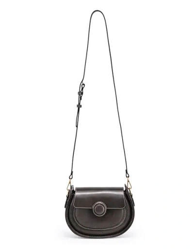 Old Trend Begonia Genuine Leather Vintage Compact Crossbody In Gray