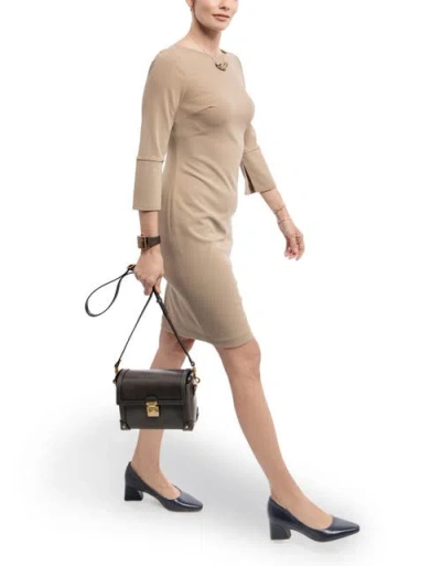 Old Trend Azalea Genuine Leather Vintage Case Crossbody In Gray