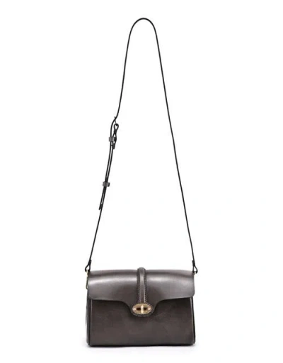 Old Trend Laurel Genuine Leather Vintage Slim Crossbody In Gray
