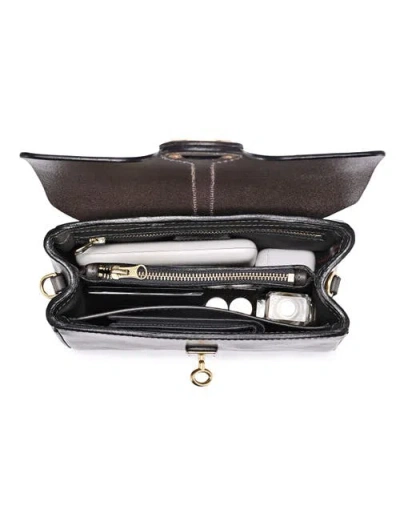 Old Trend Laurel Genuine Leather Vintage Slim Crossbody In Gray