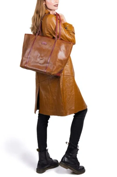 Old Trend Alder Genuine Leather Everyday Shoulder Tote In Brown