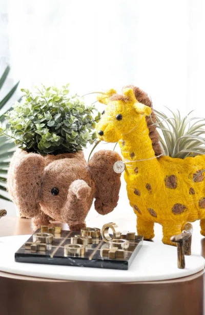 Likha Safari Animal Coco Coir Planters In Brown
