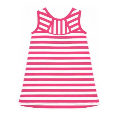 Florence Eiseman Stripe Knit Dress With Flower In Multi