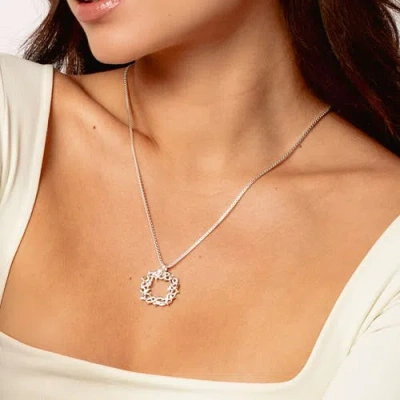 Rizen Jewelry Crown Of Thorns Large Pendant Necklace In Silver