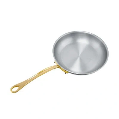 Mauviel M'cook B 5-ply Frying Pan With Brass Handles, 7.9-inch In Gray