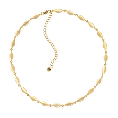 Uchi And Soto Women's Neutrals / Gold Nekomeishi Cream Cats Eye Necklace In Gold