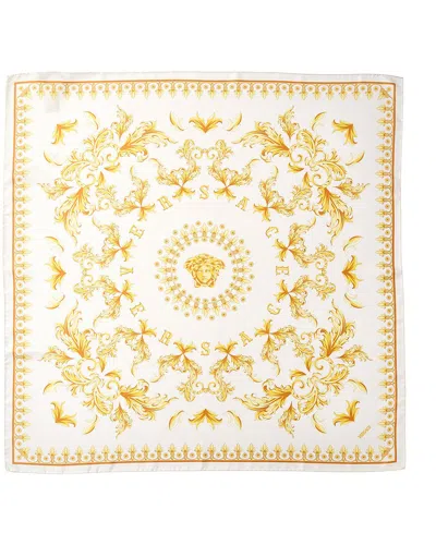Versace Silk Scarf In Neutral