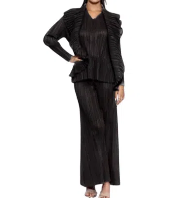 Journey Two Piece Blossom Jacket And Tank Set In Black In Black