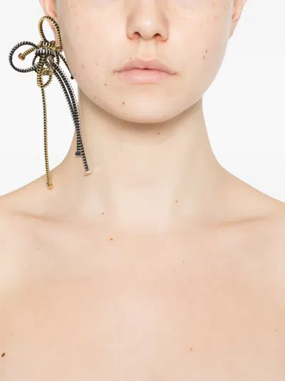 Jean Paul Gaultier Polish-finish Earrings In Gold