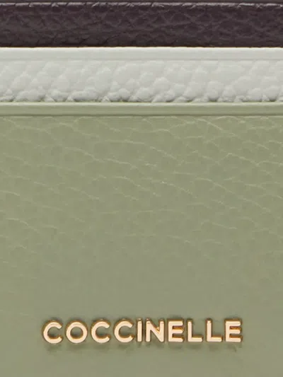 Coccinelle Leather Card Holder In Green