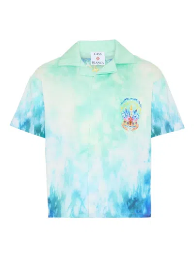 Casablanca Short-sleeve Shirt In Blue