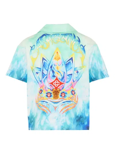 Casablanca Short-sleeve Shirt In Blue