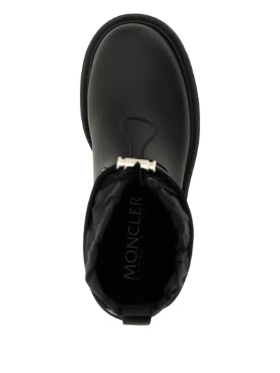 Moncler Kickstream Calf Height Rain Boots In Black