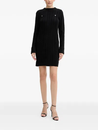 Guess Usa Cable-knit Mini Dress In Black
