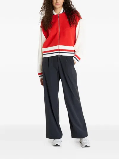 Nike Number Zip-up Cardigan In Red