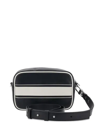 Amiri Striped Logo Shoulder Bag In Black
