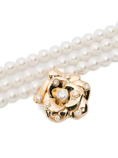 Self-portrait Charm-detail Necklace In White