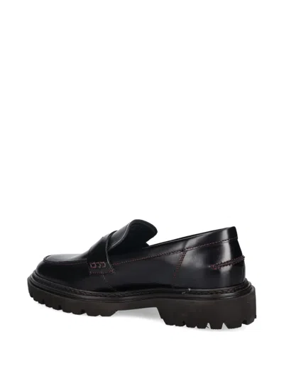 Gant Stitched Penny-strap Loafers In Black