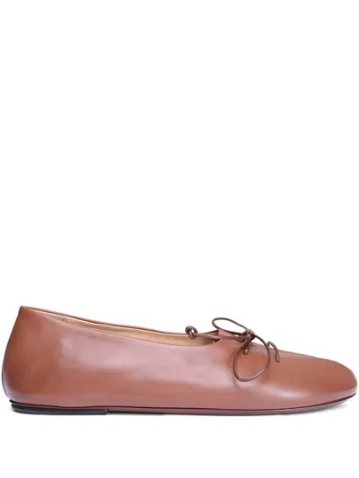 Marsèll Lace-up Flats In Brown