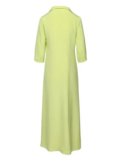 Peter Cohen Collared Maxi Dress In Green