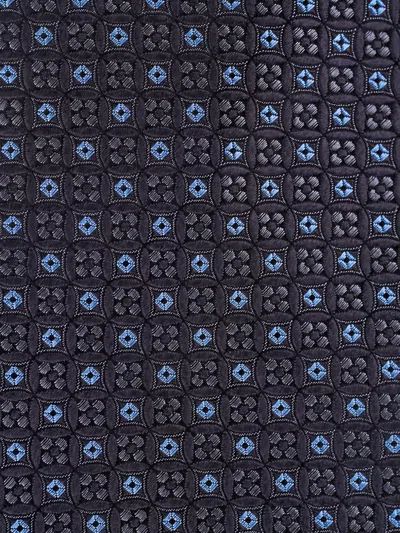 Canali Patterned Silk Tie In Blue
