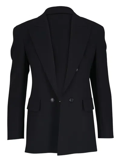 Akris Lucia Wool Double-breasted Jacket In Black