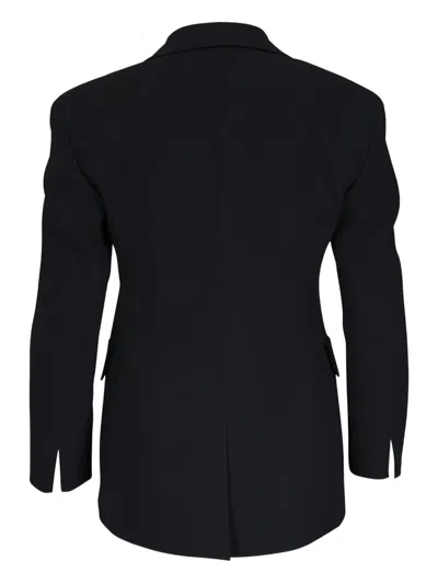 Akris Lucia Wool Double-breasted Jacket In Black