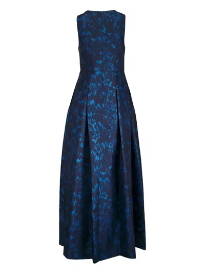 Sachin & Babi Brooke V-neck Floral Maxi Dress In Blue